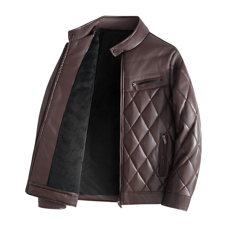 Men's Leather Jackets Thick Casual Men Strattosolve Incorprate