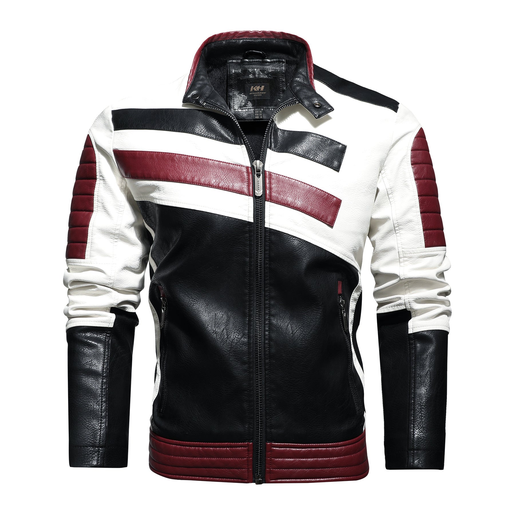 Mens Leather Jackets Motorcycle Stand Collar Strattosolve Incorprate