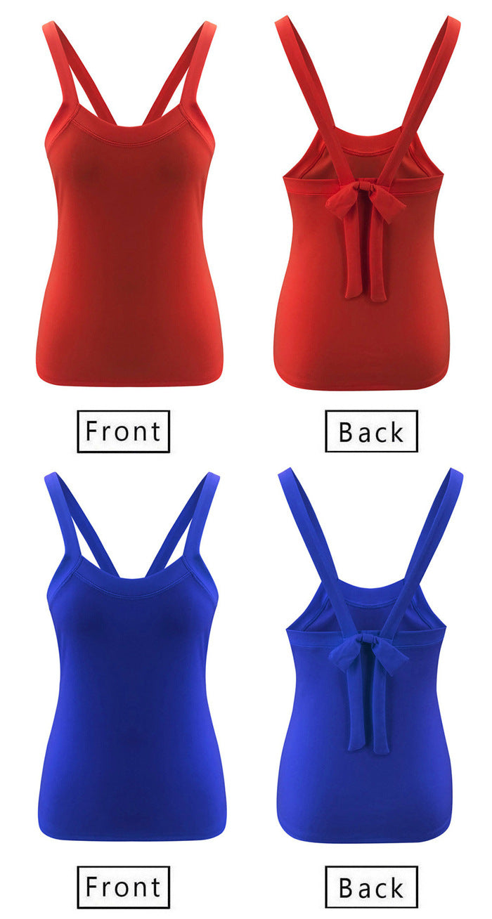 Sexy Halter Strap Slim Bow Small Vest Top Strattosolve Inc.