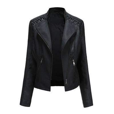 Women's Leather Jackets Women's Short Jackets Slim Thin Leather Jackets Ladies Motorcycle Suits Strattosolve Incorprate