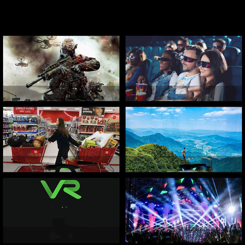 New VRG Pro 3D VR Glasses Virtual Reality Full Screen Visual Wide-Angle VR Glasses For 5 To 7 Inch Smartphone Eyeglasses Devices Vantier & Co Atelier