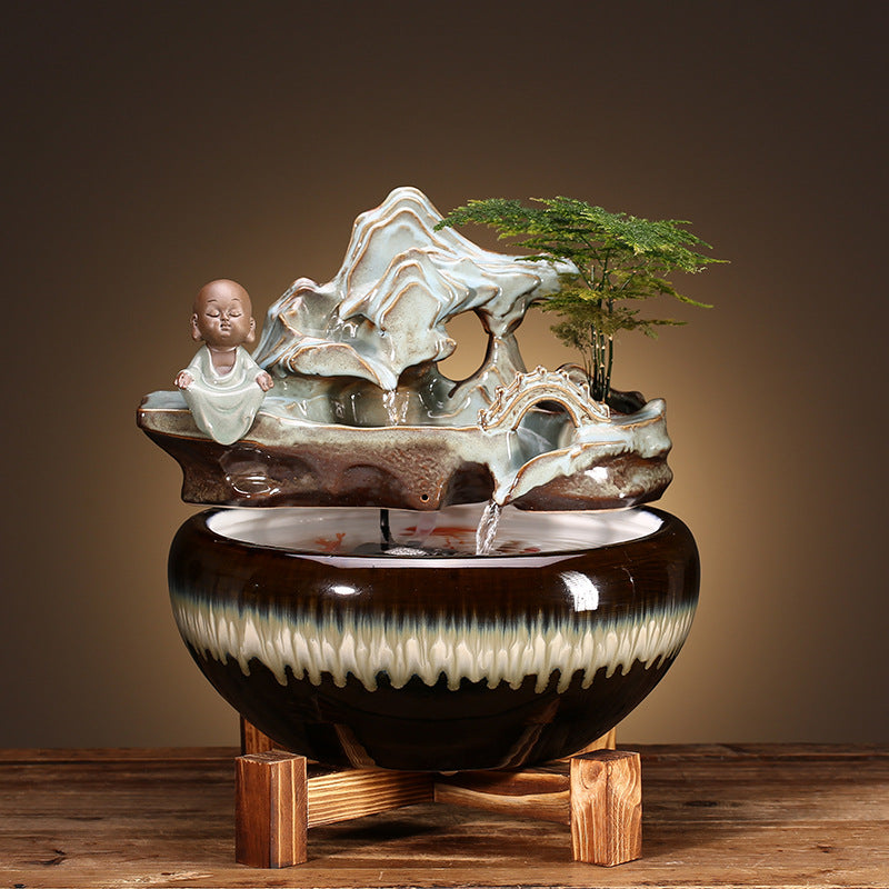 Ceramic Fountains Attract Wealth Decoration Household Humidifier Vantier & Co Atelier