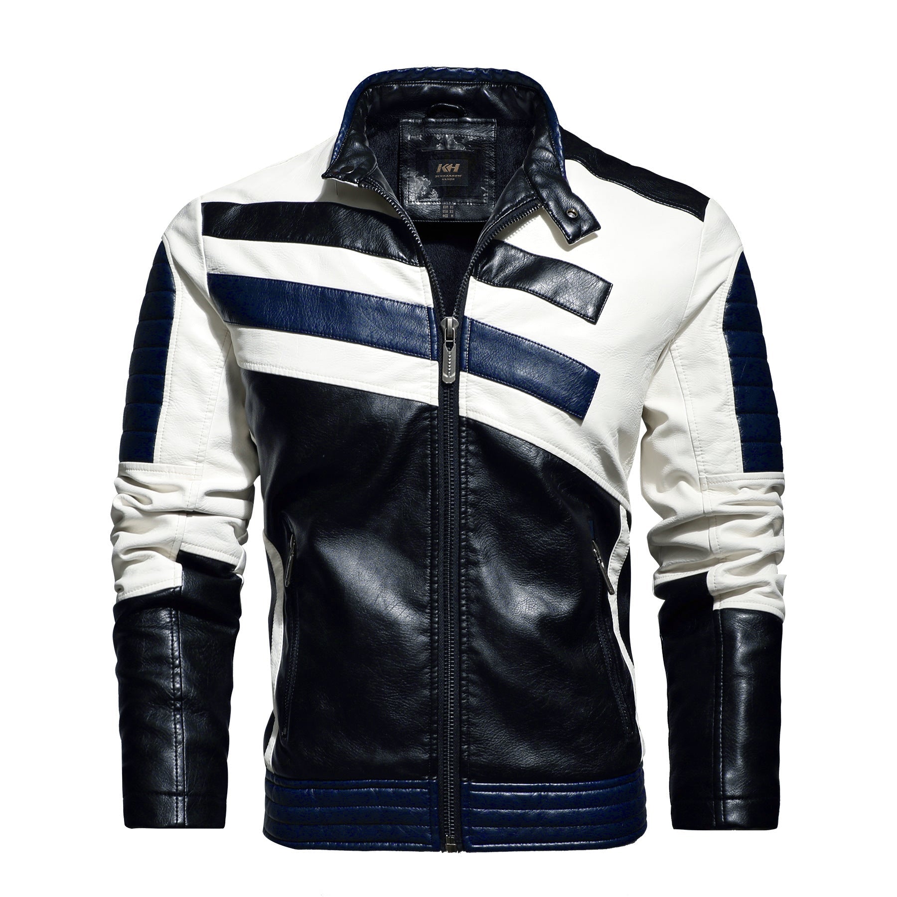 Mens Leather Jackets Motorcycle Stand Collar Strattosolve Incorprate