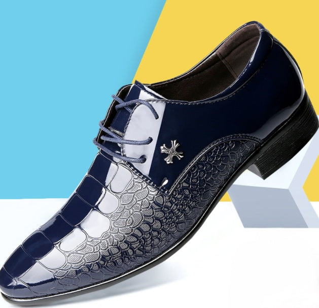 Shiny Lace-Up Single Shoes Fashion Dress Shoes Vantier & Co Atelier