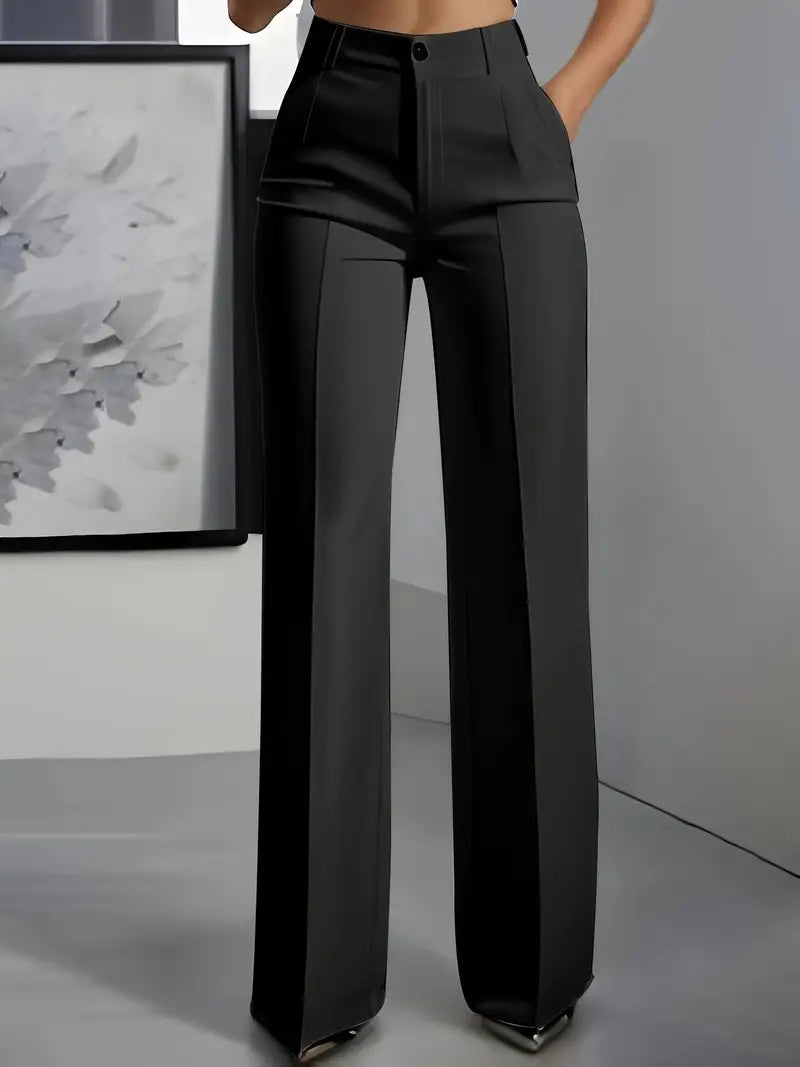 Women's White Minimalist Pants Made Of Polyester Strattosolve Incorprate