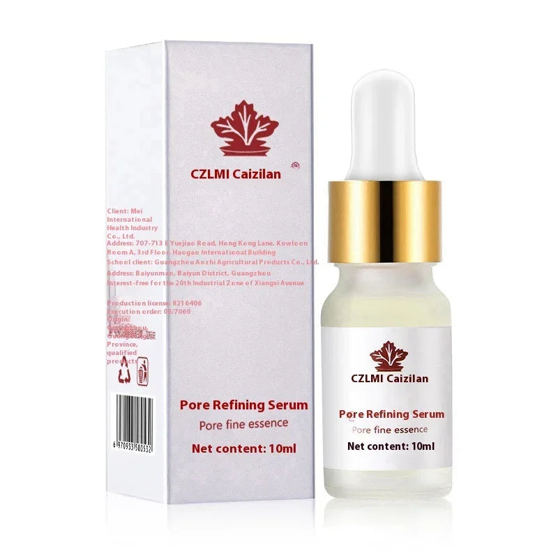 Pore refining serum 10ml with dropper bottle and box, CZLMI Caizilan skincare product