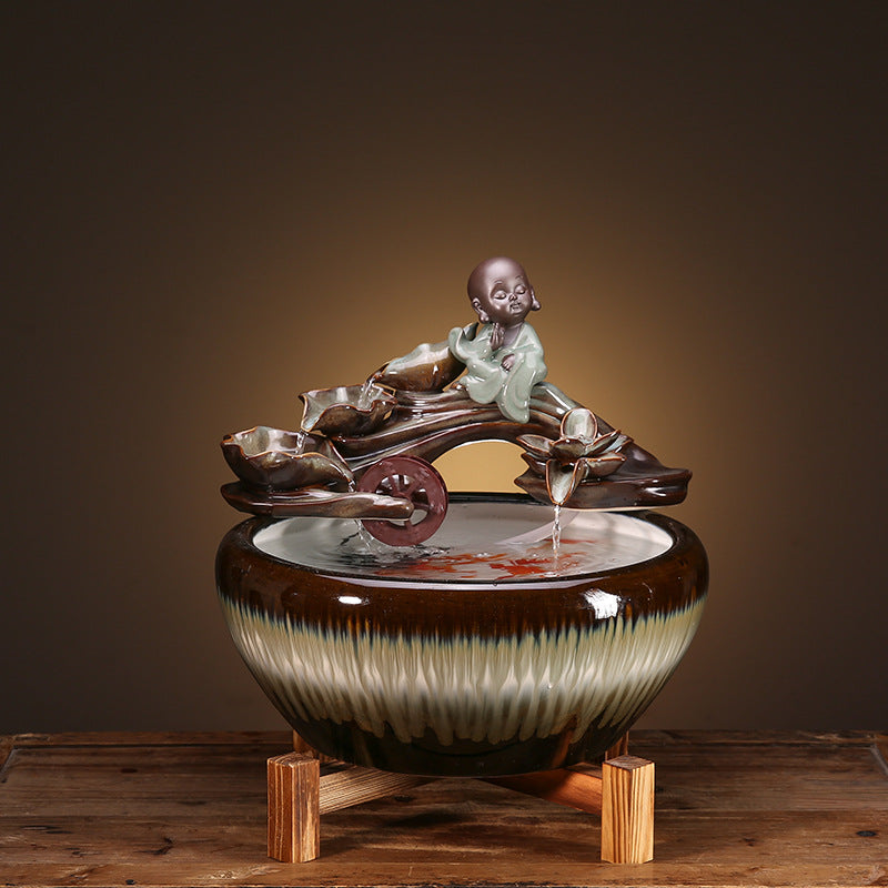 Ceramic Fountains Attract Wealth Decoration Household Humidifier Vantier & Co Atelier