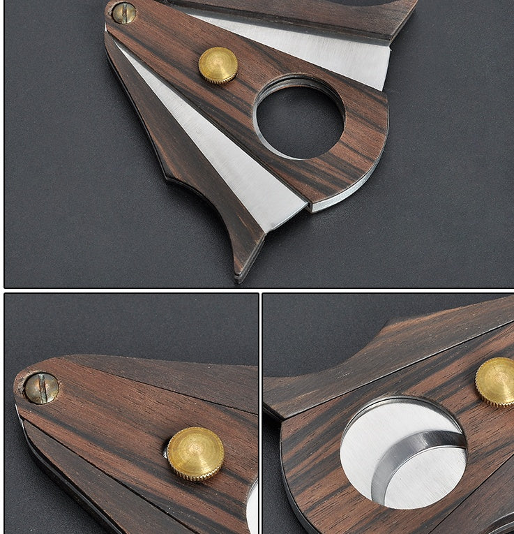 Sandalwood Cigar Cutter Double-edged Personality Style Vantier & Co Atelier