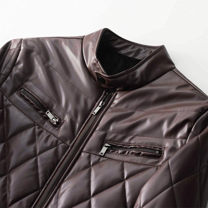 Men's Leather Jackets Thick Casual Men Strattosolve Incorprate