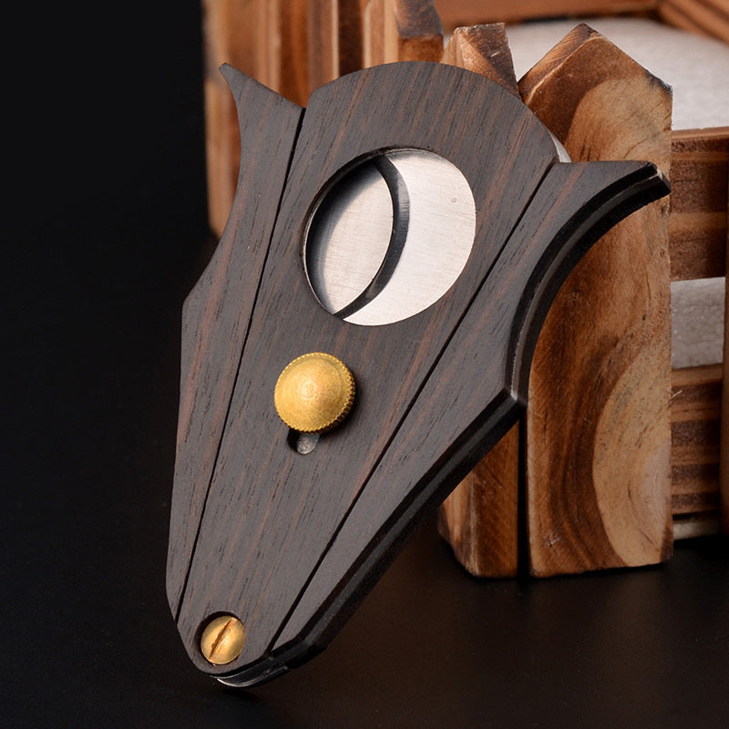 Sandalwood Cigar Cutter Double-edged Personality Style Vantier & Co Atelier