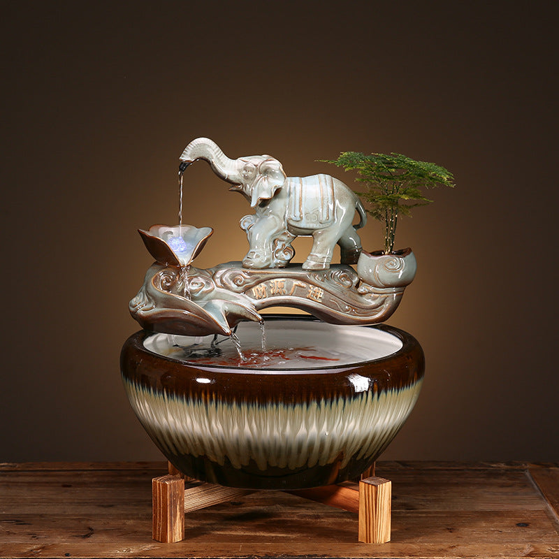 Ceramic Fountains Attract Wealth Decoration Household Humidifier Vantier & Co Atelier