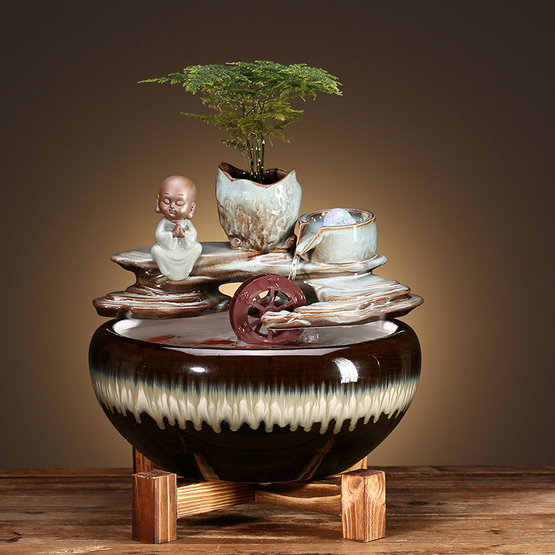 Ceramic Fountains Attract Wealth Decoration Household Humidifier Vantier & Co Atelier