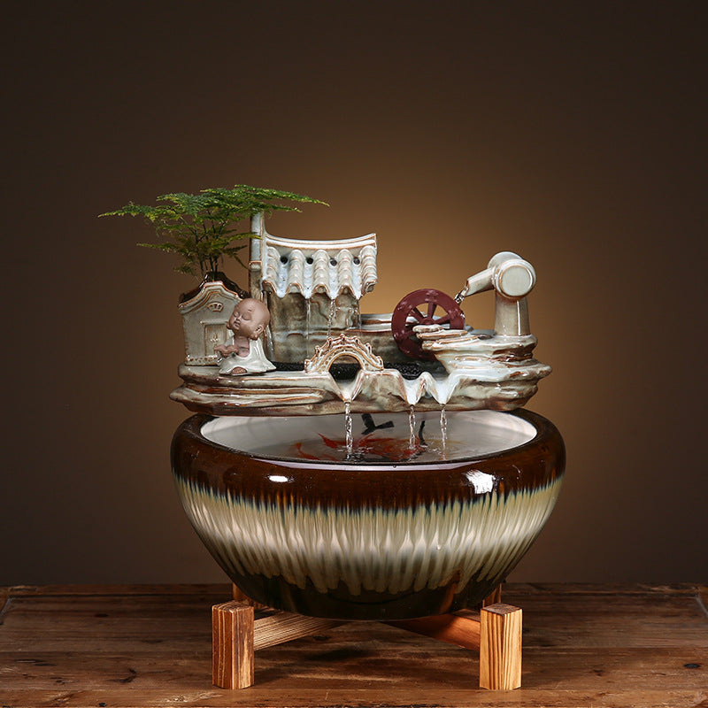 Ceramic Fountains Attract Wealth Decoration Household Humidifier Vantier & Co Atelier